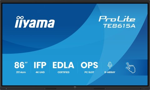 IIYAMA Monitor 217.4cm(86") TE8615A-B1AG 16:9 M-Touch 2xHDMI+2xUSB-C