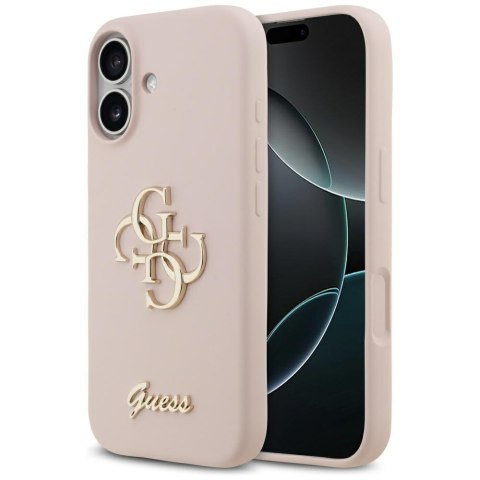 Etui Guess Silicone Big 4G Script do iPhone 17 różowy