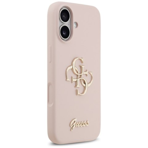 Etui Guess Silicone Big 4G Script do iPhone 17 różowy