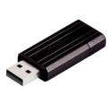 Verbatim USB flash disk, USB 2.0, 128GB, Pinstripe, czarny, 49071