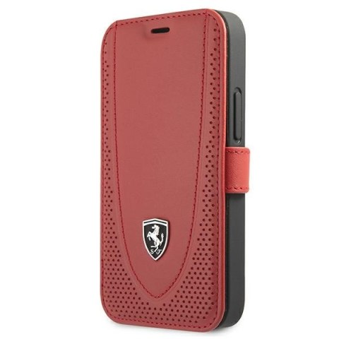 Ferrari FEOGOFLBKP12SRE iPhone 12 mini 5,4" czerwony/red book Off Track Perforated