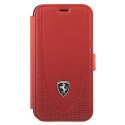 Ferrari FEOGOFLBKP12SRE iPhone 12 mini 5,4" czerwony/red book Off Track Perforated