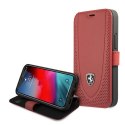 Ferrari FEOGOFLBKP12SRE iPhone 12 mini 5,4" czerwony/red book Off Track Perforated