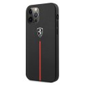 Ferrari FEOMSHCP12LBK iPhone 12 Pro Max czarny/black hardcase Off Track Leather Nylon Stripe