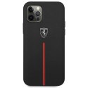 Ferrari FEOMSHCP12LBK iPhone 12 Pro Max czarny/black hardcase Off Track Leather Nylon Stripe