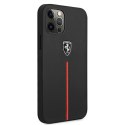 Ferrari FEOMSHCP12LBK iPhone 12 Pro Max czarny/black hardcase Off Track Leather Nylon Stripe