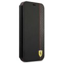 Ferrari FESAXFLBKP13SBK iPhone 13 mini 5,4" czarny/black book On Track Carbon Stripe