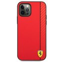 Ferrari FESAXHCP12MRE iPhone 12/12 Pro 6,1" czerwony/red hardcase On Track Carbon Stripe