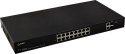 PULSAR SF116 łącza sieciowe Zarządzany Fast Ethernet (10/100) Obsługa PoE 1U Czarny