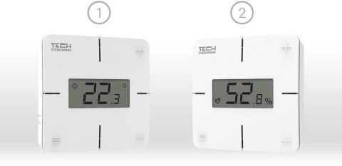 Bezprzewodowy regulator pokojowy mechaniczny czarny R-8X Tech Sterowniki