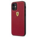 Ferrari FESPEHCP12SRE iPhone 12 mini 5,4" czerwony/red hardcase On Track Perforated