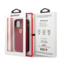 Ferrari FESPEHCP12SRE iPhone 12 mini 5,4" czerwony/red hardcase On Track Perforated