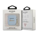 Guess GUA2LSCHSB AirPods cover niebieski/blue Silicone Charm Heart Collection