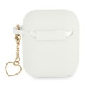 Guess GUA2LSCHSH AirPods cover biały/white Silicone Charm Heart Collection