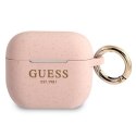 Guess GUA3SGGEP AirPods 3 cover różowy/pink Silicone Glitter