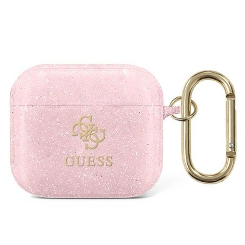 Guess GUA3UCG4GP AirPods 3 cover różowy/pink Glitter Collection