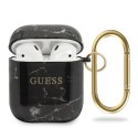 Guess GUACA2TPUMABK AirPods cover czarny/black Marble Collection