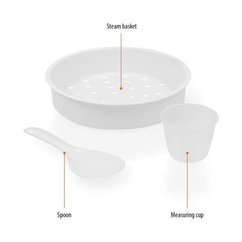 Cyfrowy garnek do gotowania ryżu i gotowania na parze Tristar RK-6138 900 W 2,2 L Liczba programów 7 Szary