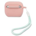 Guess GUACAPLSVSPG AirPods Pro cover różowo zielony/pink green Silicone Vintage