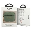 Guess GUACAPSILGLKA AirPods Pro cover khaki Silicone Glitter