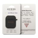 Guess GUACCSILGLBK AirPods cover czarny/black Silicone Glitter