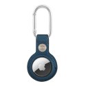 Guess GUATPSASRSB AirTag case niebieski/blue Saffiano Vintage Script