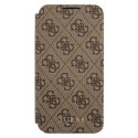 Guess GUBKS22MG4GFBR S22+ S906 brązowy/brown book 4G Metal Gold Logo