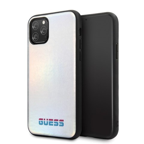 Guess GUHCN58BLD iPhone 11 Pro srebrny /silver hard case Iridescent