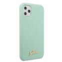 Guess GUHCN58LSLMGG iPhone 11 Pro zielony/green hard case Silicone Vintage Gold Logo