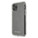 Guess GUHCN58PCGLSI iPhone 11 Pro srebrny/silver hard case Glitter