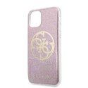 Guess GUHCN58PCUGLPI iPhone 11 Pro różowy/pink hard case 4G Circle Glitter
