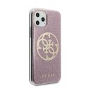 Guess GUHCN58PCUGLPI iPhone 11 Pro różowy/pink hard case 4G Circle Glitter