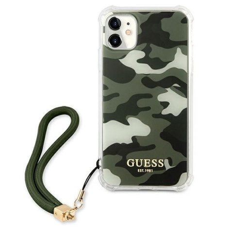 Guess GUHCN61KSARKA iPhone 11 6,1" / Xr zielony/khaki hardcase Camo Collection