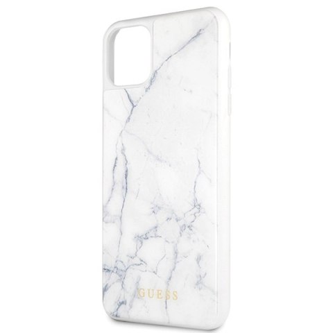 Guess GUHCN65HYMAWH iPhone 11 Pro Max biały/white Marble