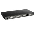 D-Link DGS 1250-52X - Przełącznik - Inteligentny - 48 x+ 4 10 Gigabit SFP+ - Przełącznik - Światłowód