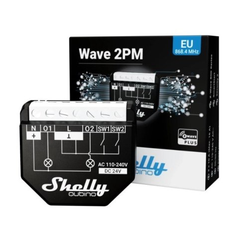 Dwukanałowy sterownik Z-Wave Shelly Qubino Wave 2PM