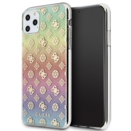 Guess GUHCN65PEOML iPhone 11 Pro Max multicolor hard case Iridescent 4G Peony