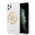 Guess GUHCN65TPUWHGLG iPhone 11 Pro Max biały/white hard case Glitter 4G Circle Logo