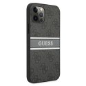 Guess GUHCP12L4GDGR iPhone 12 Pro Max 6,7" szary/grey hardcase 4G Stripe