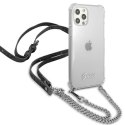 Guess GUHCP12LKC4GSSI iPhone 12 Pro Max 6,7" Transparent hardcase 4G Silver Chain