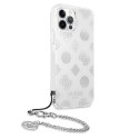 Guess GUHCP12LKSPESI iPhone 12 Pro Max 6,7" srebrny/silver hardcase Peony Chain Collection