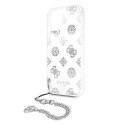 Guess GUHCP12LKSPESI iPhone 12 Pro Max 6,7" srebrny/silver hardcase Peony Chain Collection