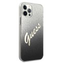 Guess GUHCP12LPCUGLSBK iPhone 12 Pro Max 6,7" czarny/black hardcase Glitter Gradient Script