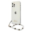 Guess GUHCP12MKPSWH iPhone 12/12 Pro 6,1" Transparent hardcase White Pearl