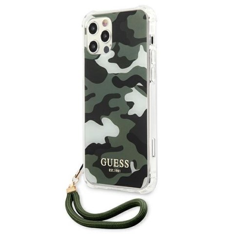 Guess GUHCP12MKSARKA iPhone 12/12 Pro 6,1" zielony/khaki hardcase Camo Collection