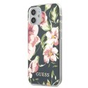 Guess GUHCP12SIMLFL03 iPhone 12 mini 5,4" granatowy/navy N°3 Flower Collection