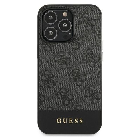 Guess GUHCP13LG4GLGR iPhone 13 Pro / 13 6,1" szary/grey hardcase 4G Stripe Collection