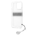 Guess GUHCP13LKB4GGR iPhone 13 Pro / 13 6,1" Transparent hardcase 4G Grey Strap Charm