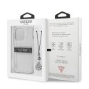 Guess GUHCP13LKB4GGR iPhone 13 Pro / 13 6,1" Transparent hardcase 4G Grey Strap Charm