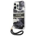 Guess GUHCP13LKCABBK iPhone 13 Pro / 13 6,1" czarny/black hardcase Camo Strap Collection